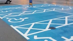 disabled spots road marking
